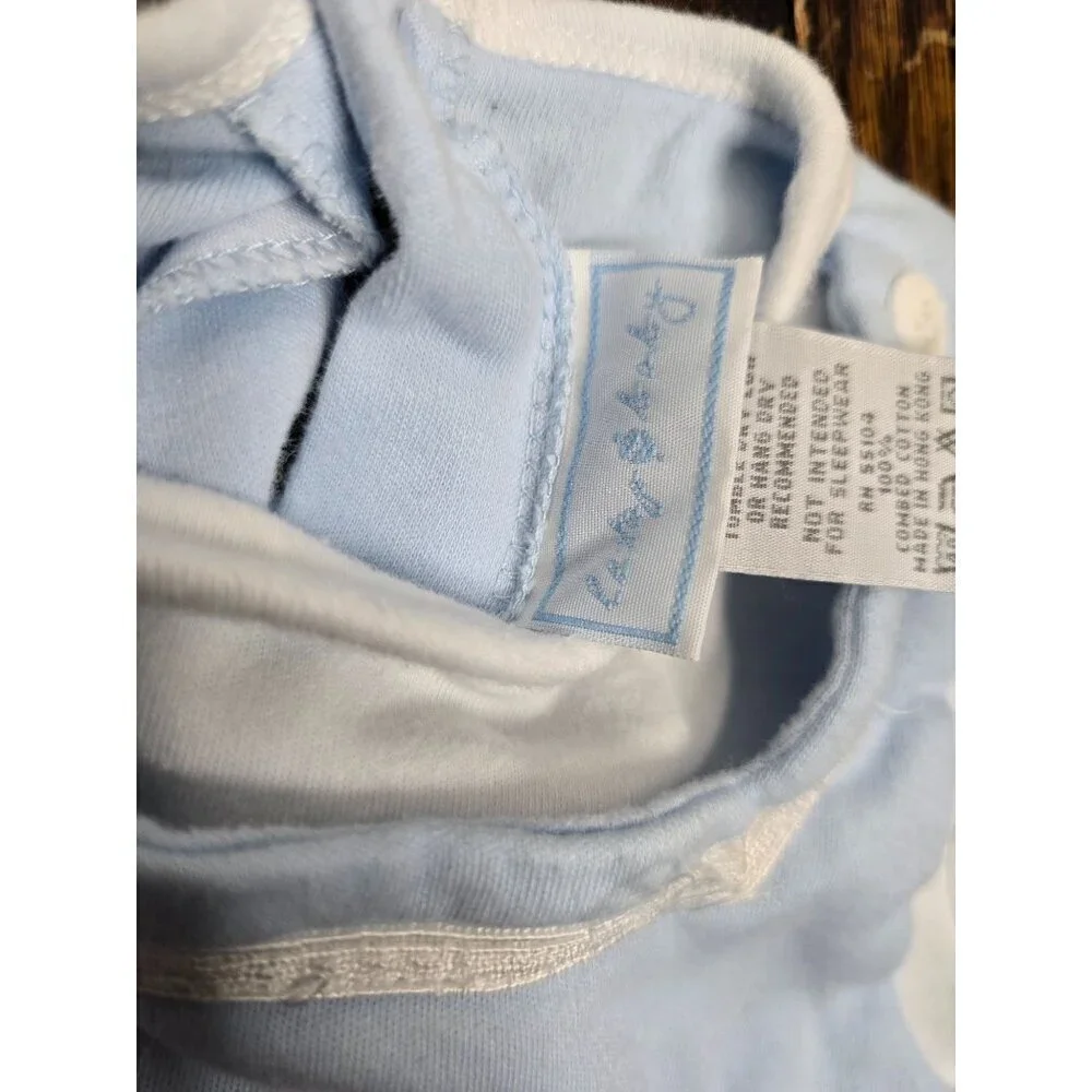 Vintage 90s Baby Boy Sailboat Blue Romper 3 Months